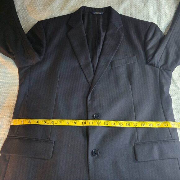 Brooks Brothers 1818 Madison SaxXon Navy Pinstripe Wool Suit Coat 45L - Picture 12 of 15